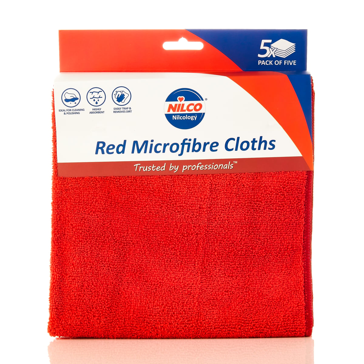 Nilco Microfibre Cloths Red